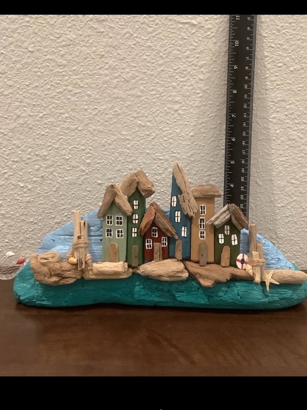 Driftwood Art, Driftwood Fishing Village, Driftwood Coastal Art - Picture 7 of 7